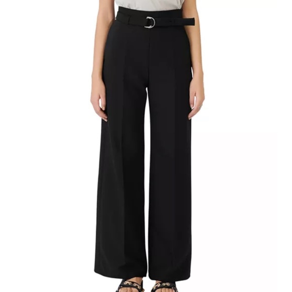 Maje Parc Wide Leg Pants in Black Sz 0
